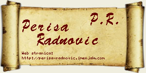 Periša Radnović vizit kartica